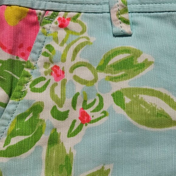 VTG Lilly Pulitzer Women's Spring  Floral Cotton Shorts 4 Multicolor Button Deta - Picture 7 of 13